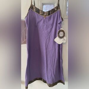 Realtree Wilderness Dreams Purple Tank Nightgown with Camo Accents NWT